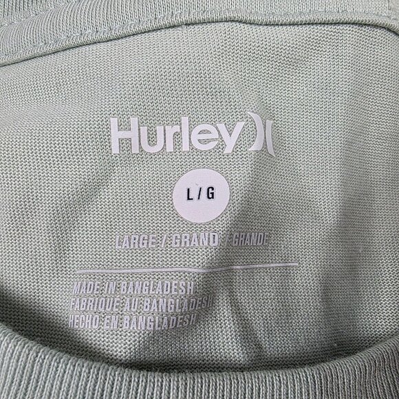 Hurley Mens Size Large Green T Shirt Casual Lightweight Short Sleeve Outdoors - Picture 4 of 8